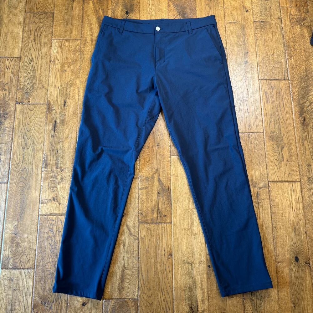 Lululemon Pants Mens 36x33 Navy ABC Classic Fit 5 Pocket Straight Trouser